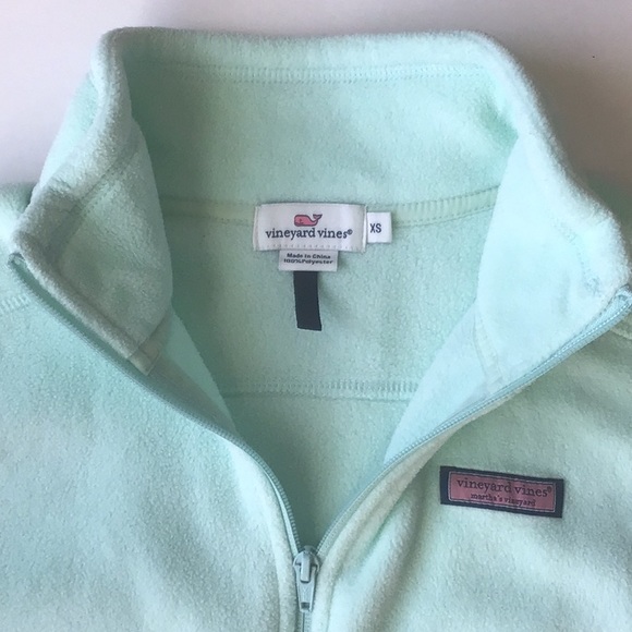 Vineyard Vines Mint Green Fleece Vest - Picture 7 of 13